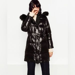 ZARA QUILTED JACKET WITH HOOD